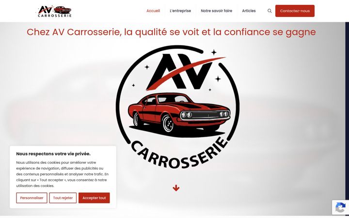 Screenshot of avcarrosserie.fr