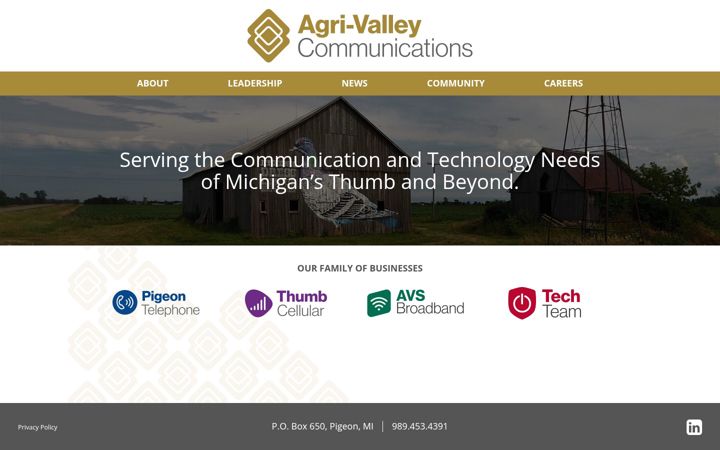 Skärmbild av avci.net