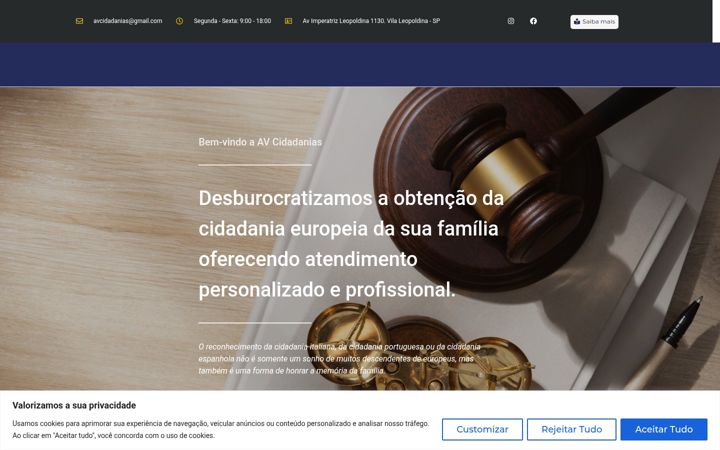 Screenshot of avcidadanias.com.br