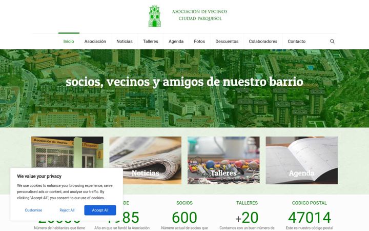 Screenshot of avciudadparquesol.net