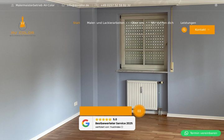 Captura de pantalla de avcolor-malermeister.de
