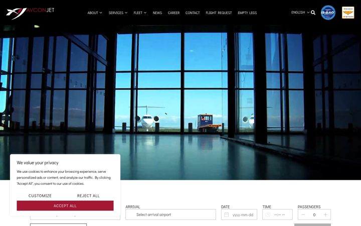 Skjermbilde av avconjet.eu
