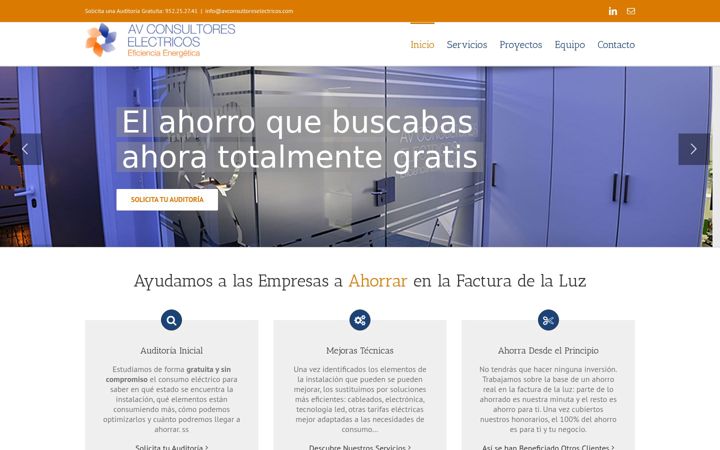 Screenshot of avconsultoreselectricos.com