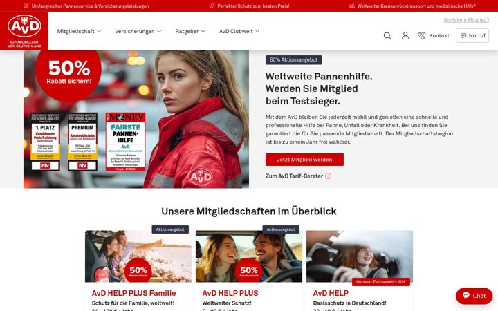 Screenshot of avd.de