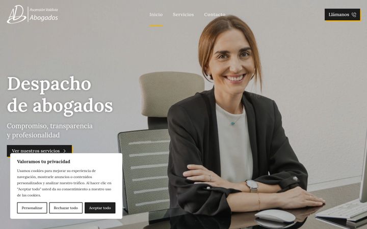 Екранна снимка на avdabogados.es