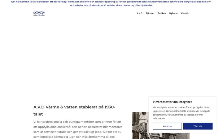 Screenshot of avdnora.se