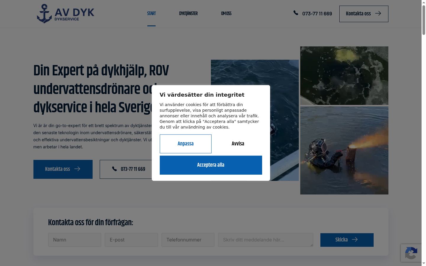 Screenshot tal-banner tal-kunsens muri qabel kwalunkwe interazzjoni