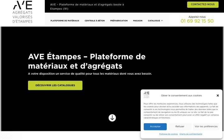Screenshot of ave-materiaux91.fr