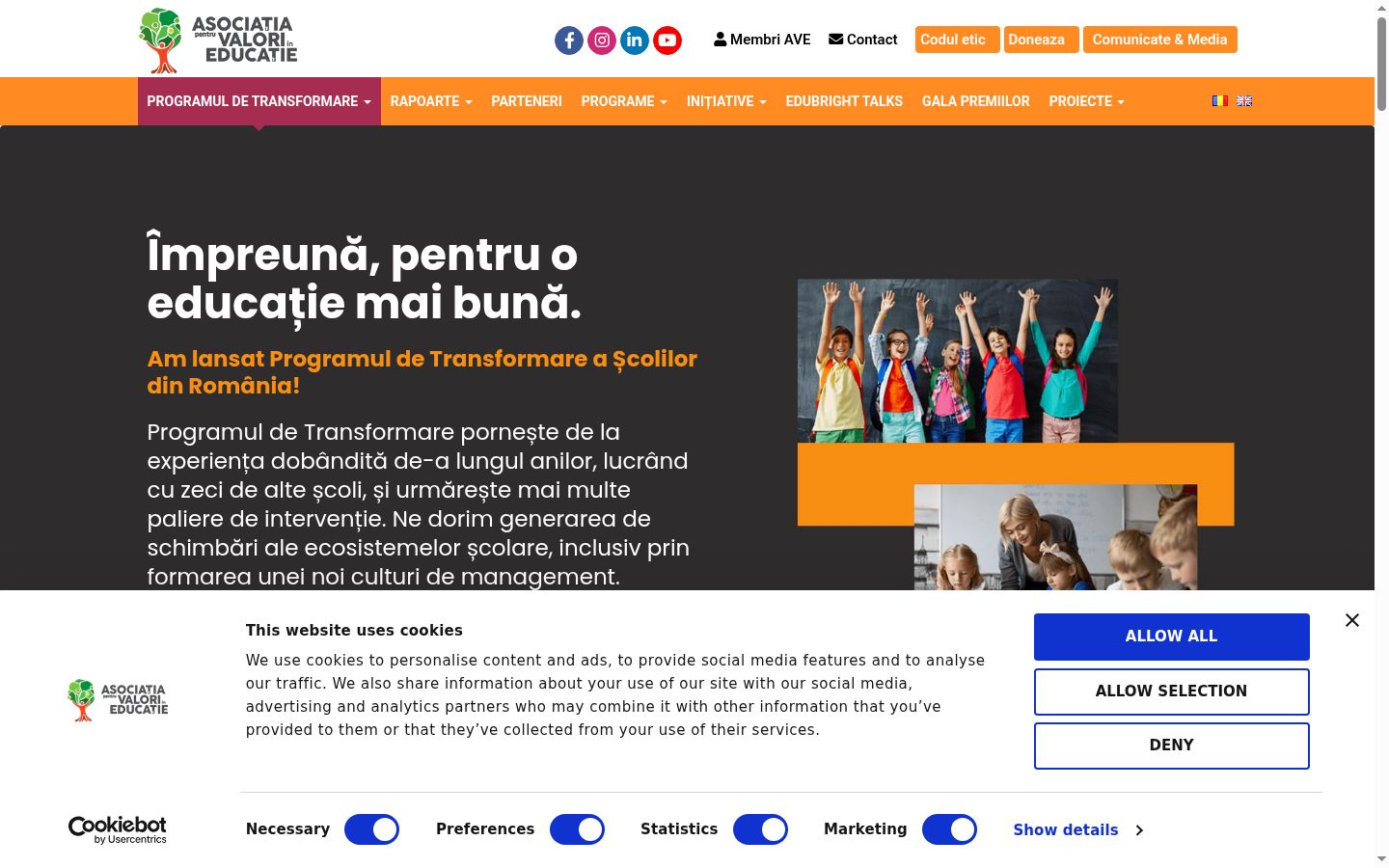 Snimka zaslona bannera za privolu prikazanog prije bilo kakve interakcije