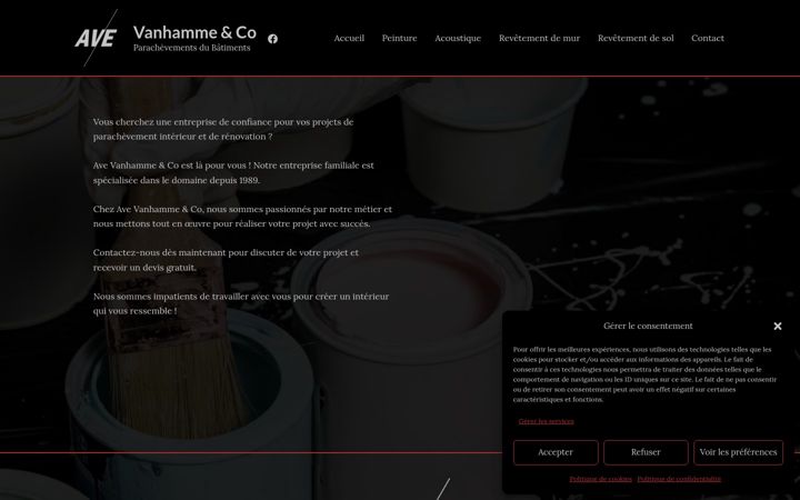 Screenshot di ave-vanhamme.be