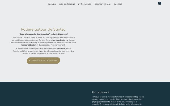 Screenshot of aveamceramic.fr