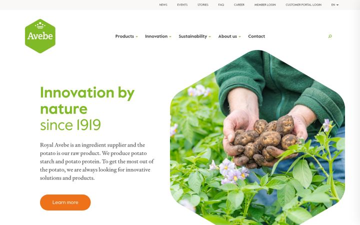 Screenshot of avebe.com
