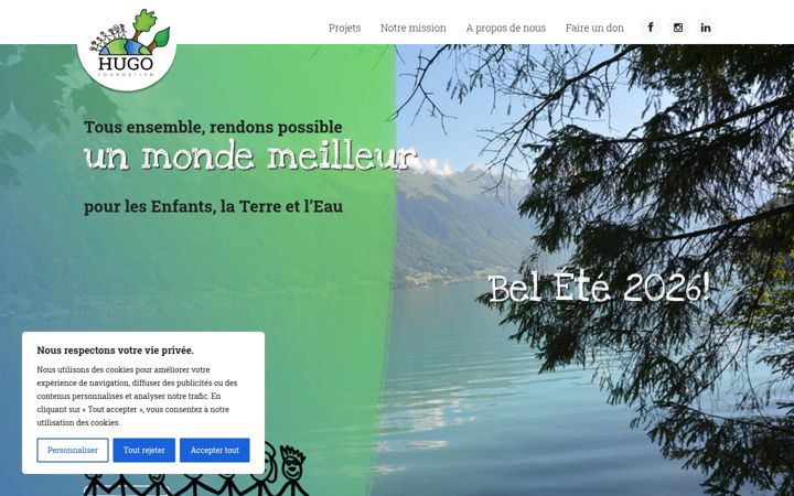 Ekraanipilt saidist avec-hugo.org
