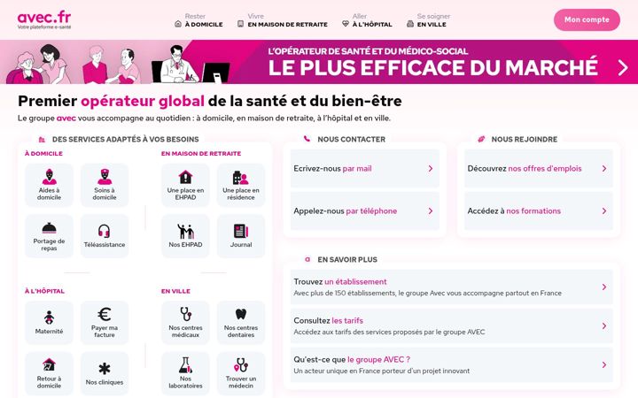 Screenshot of avec.fr