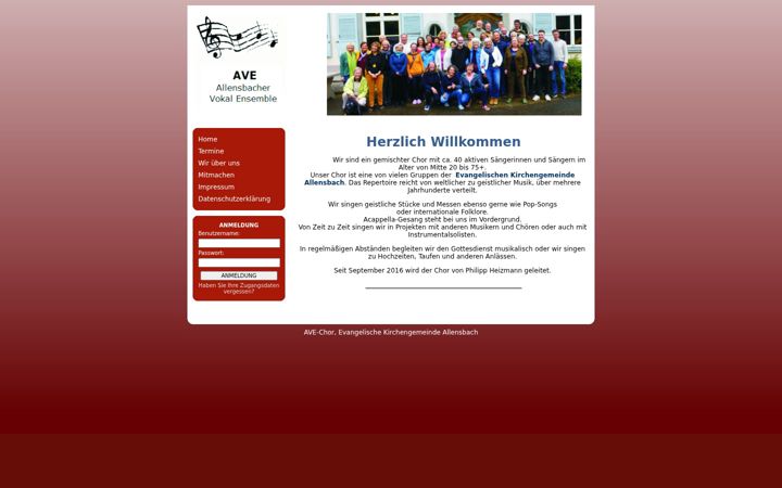 Screenshot of avechor.de