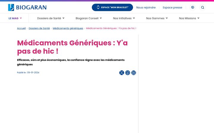 Screenshot of aveclesgeneriquesyapasdehic.fr