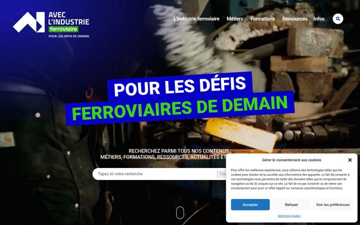 Screenshot of aveclindustrieferroviaire.fr
