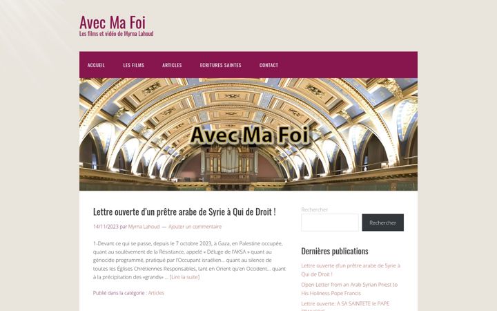 Screenshot of avecmafoi.fr
