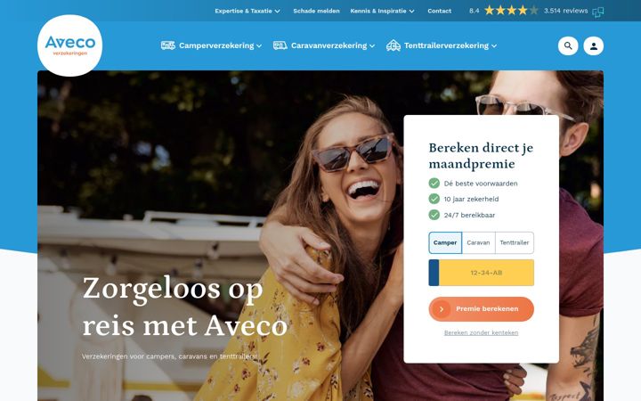Screenshot of avecoverzekeringen.nl