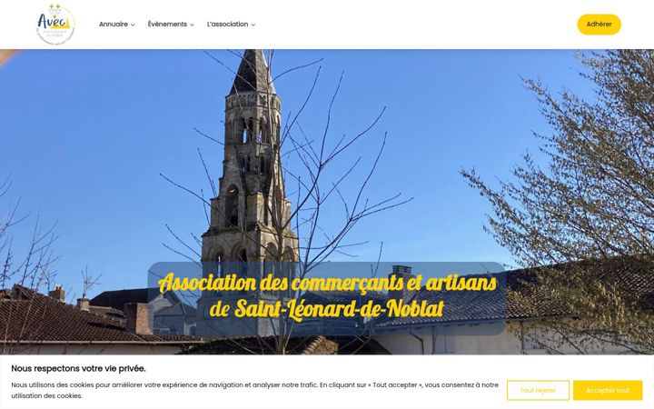 Screenshot of avecsaintleonard.fr