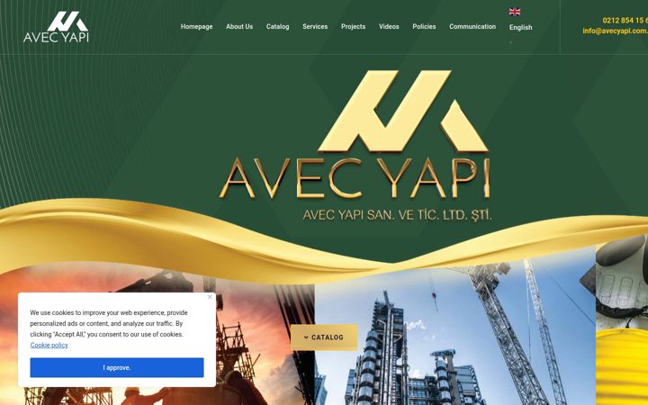 Ekrano kopija avecyapi.com.tr