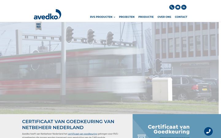 Screenshot of avedko.nl