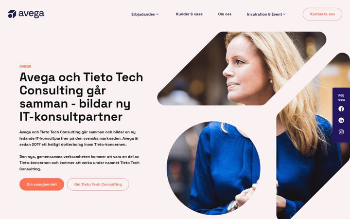 Screenshot of avega.se