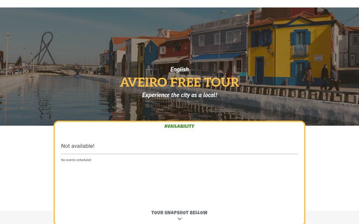 Screenshot of aveirofreetours.com