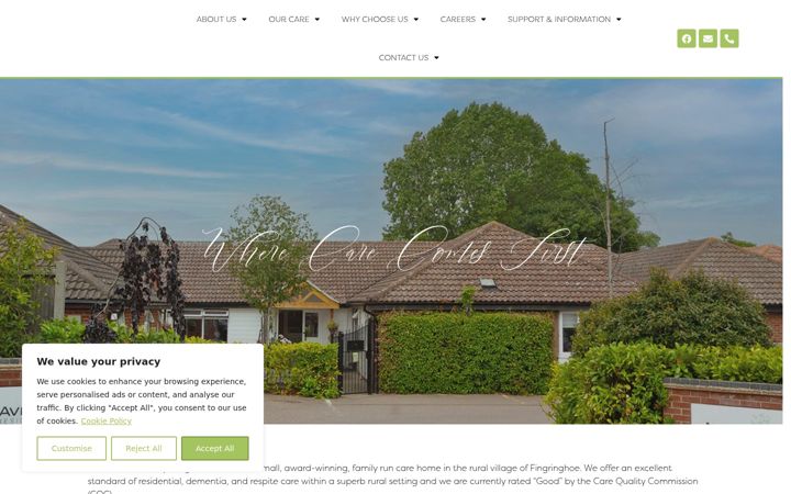 Screenshot of aveleylodge.com