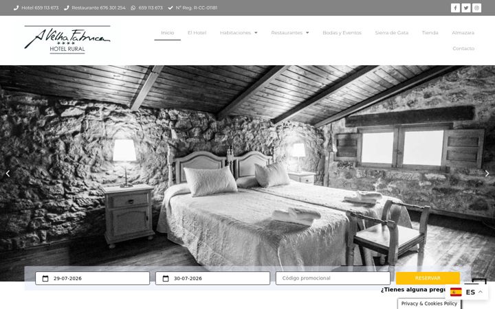 Screenshot of avelhafabrica.es