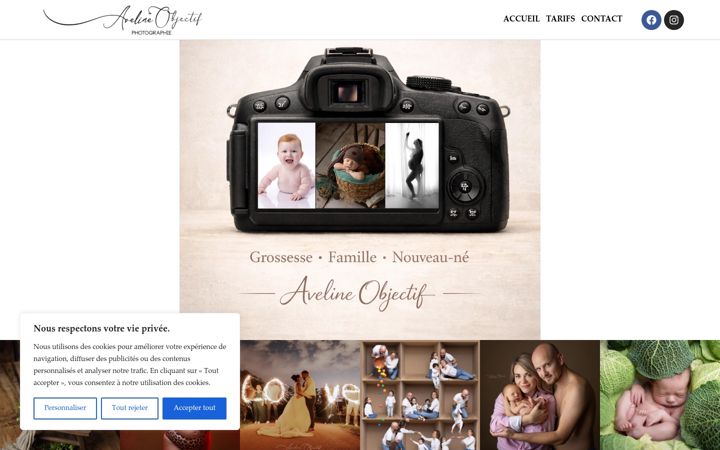 Screenshot of avelineobjectif.com