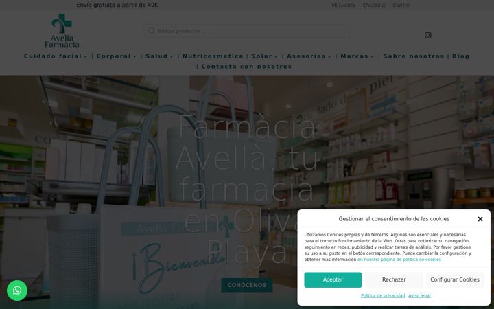 Screenshot of avellafarmacia.com