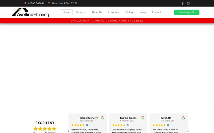 Captura de ecrã de avellinoflooring.co.uk
