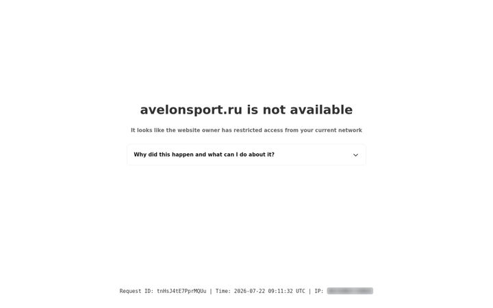 Screenshot of avelonsport.ru