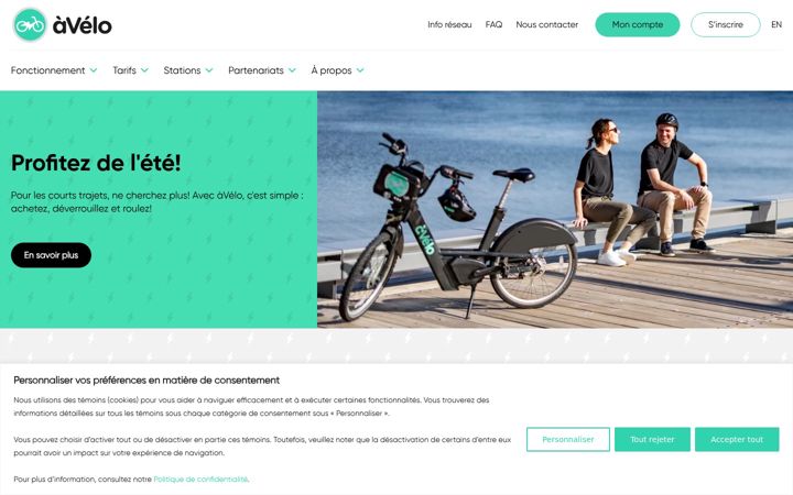 Screenshot of aveloquebec.ca