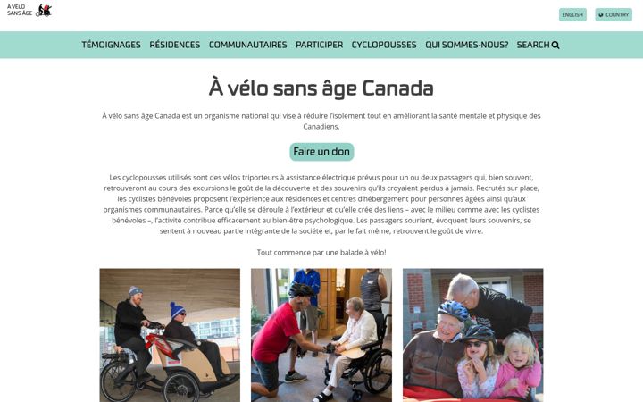 Captură de ecran a avelosansage.ca
