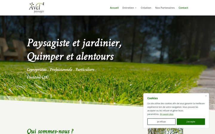 Screenshot of avelpaysages.fr