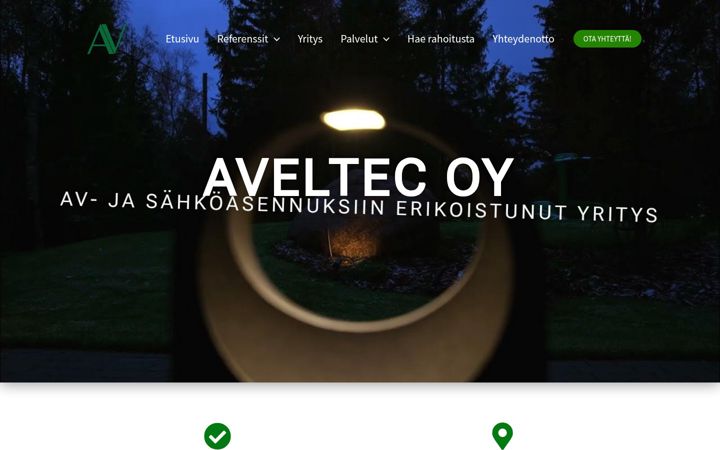 Screenshot of aveltec.fi