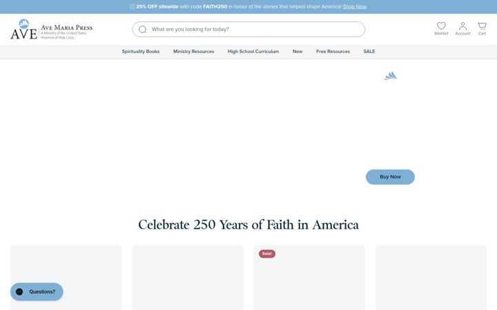 Screenshot of avemariapress.com
