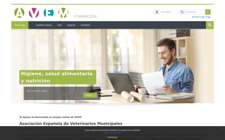 Screenshot of avemformacion.com