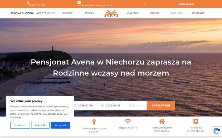 Screenshot of avena-pensjonat.pl