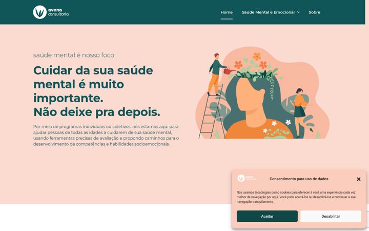 Screenshot stránky avenaconsultoria.com.br