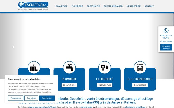 Screenshot of avenco-elec.com