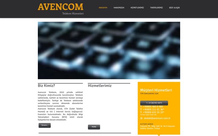 Screenshot of avencom.com.tr