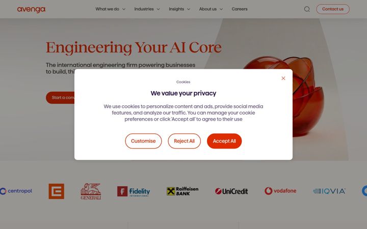 Screenshot of avenga.com