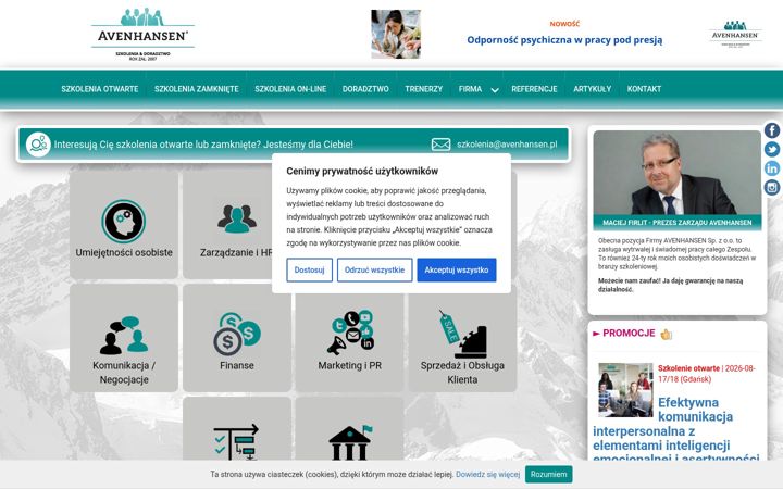 Screenshot of avenhansen.pl