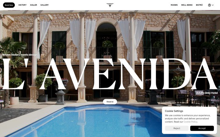 Screenshot of avenida-hotel.com