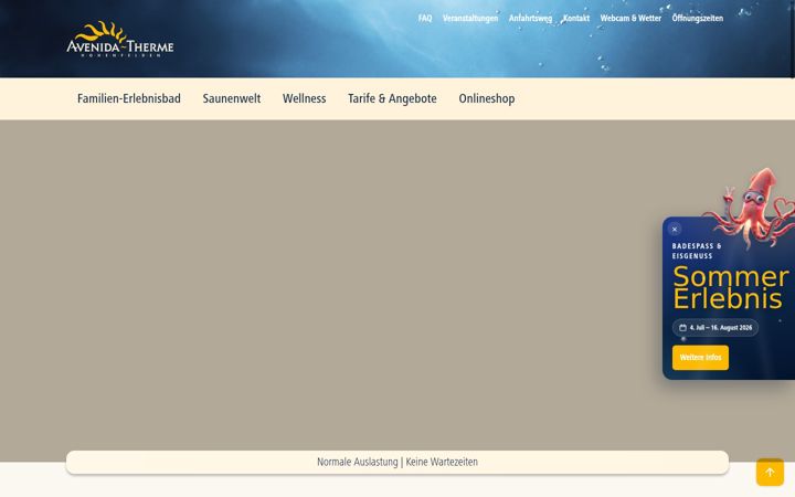 Screenshot of avenida-therme.de