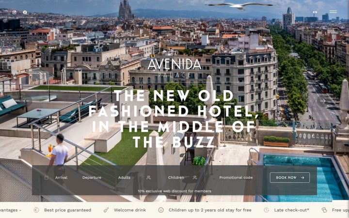 Screenshot of avenidapalace.com