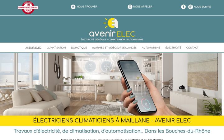 Screenshot of avenir-elec.com